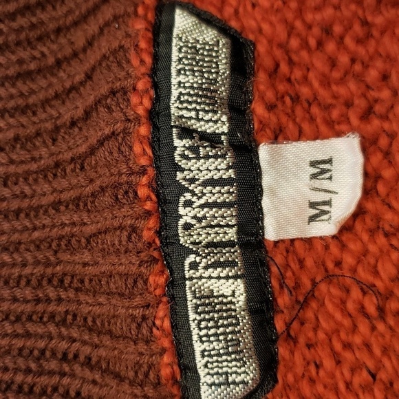 Hombre Barrage Sweater Winter Knit Crew Neck Size Medium Men Medium Burnt - Picture 7 of 12